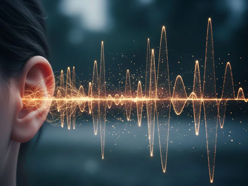 audifonos-fondo Representación de un zumbido en los oídos tinnitus